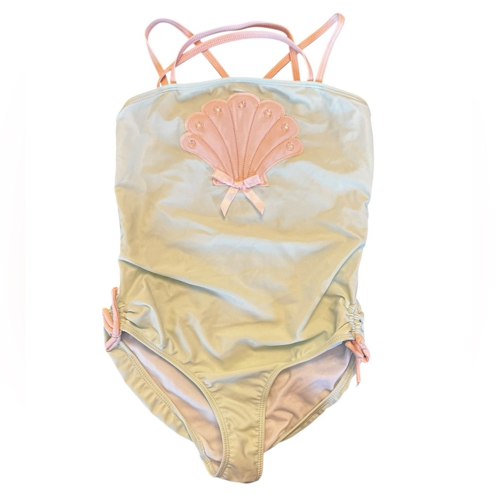 Kate Mack Pink Seashell Swimsuit size 10